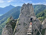 Výstup po Via Ferrata Drachenwand u Mondsee