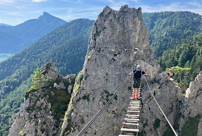 Výstup po Via Ferrata Drachenwand u Mondsee